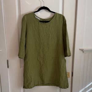 bryn Walker Olive Linen Tunic